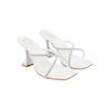 Shoetopia Stylish Embellished Kitten Heels White Sandal For Women & Girls Pencil Heels Fashionable And Comfortable Eu41