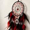 Red Black Color Dream Catcher Dual Ring Design Wall Hanging Decor Hanging Pendant  Wall Display