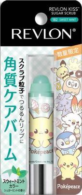 Revlon Sugar Scrub Pokepiece Package 182 Sweet Mint Pokemon Refreshing Mint Scent Moisturizing Exfoliation Care Lip Lip Scrub 2.6g