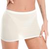 Womens Semi See Through Miniskirt Solid Color Elastic Waistband Pencil Skirt Nightwear Clubwear
