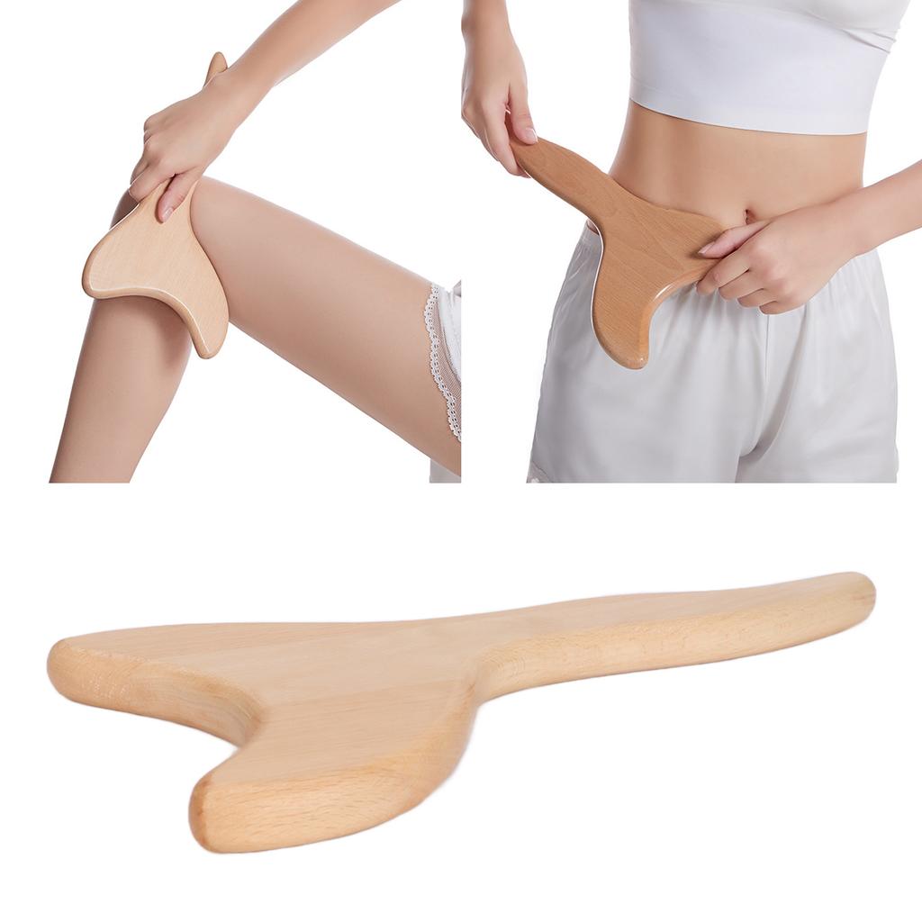 Beech Scraping Board Exquisite Wooden Guasha Massage Tool for Neck Body Meridian