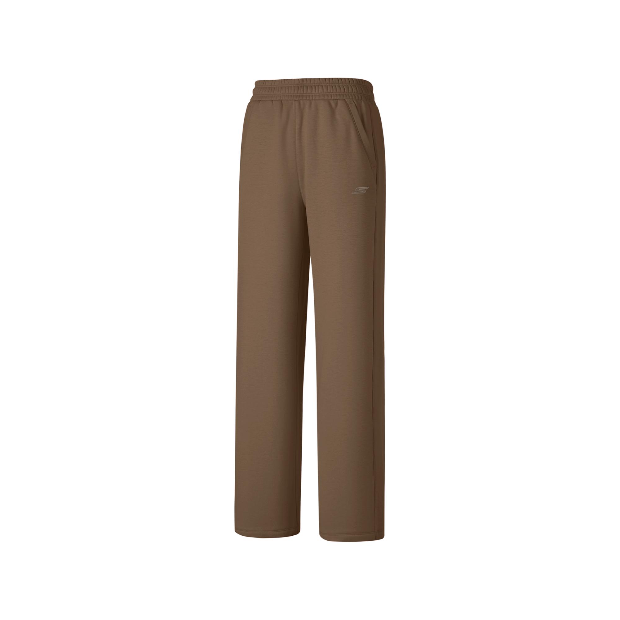 Skechers Fleece Lined Warmth Resistant Stretch Wide Leg Soft Comfortable Knit Sports Pants Women bottoms P425W080-055A S