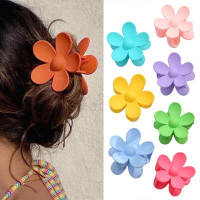 Tvar květu dráp do vlasů Protiskluzový design Spona na vlasy vzadu na hlavě Candy Color Plastová vlasová spona do vlasů