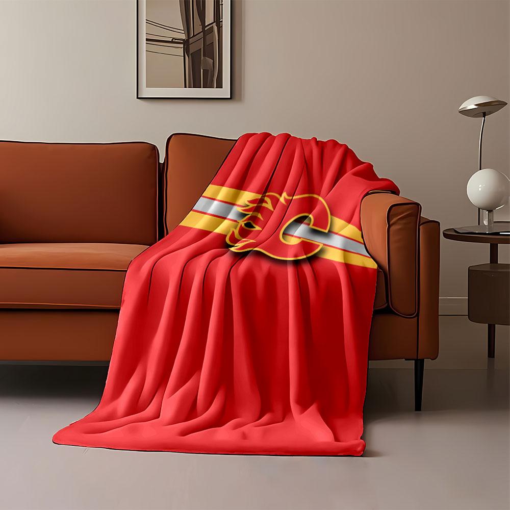 Red Flaming "C" Logo Blanket print blanket soft and cozy perfect for the living room bed sofa or a nap,gift