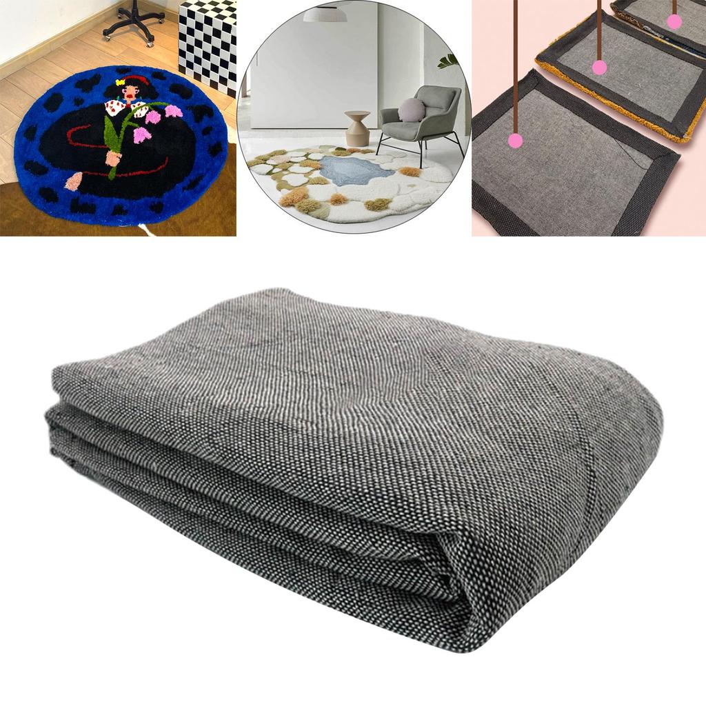 Embroidery Cloth DIY Punch Polyester for Yrd Width 1M Sewing 'S Crrier Fbric , Dark Grey