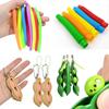 Edamame Peanut Stress Relief Squeezing Toy Unlimited Pea Bean Keychain Fidget Soft Candy Stress Gift Fidget Toy Stress Relief