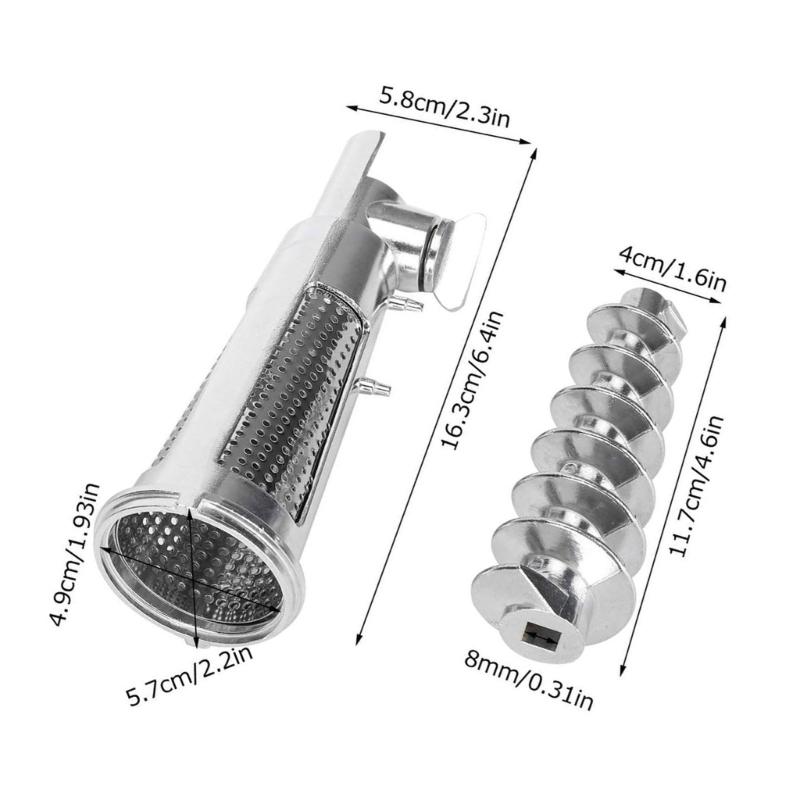 Grinder Attachment Vegetable Attachment Strainer Set Metal Texture Easy to Clean