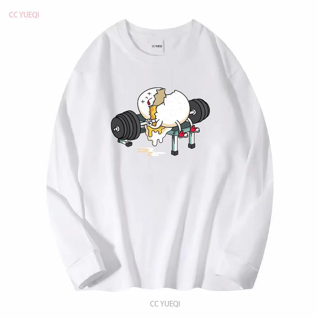 NEW LIMITED Funny Egg Fitness Gym Lifting Workout Idea T Shirt Size S 5XL Vintage Washed Soft Graphic Versatile Comfortable