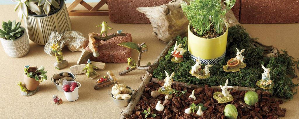 Matsuno Hobby Cute Rabbit Figurine, Animal Mascot, Gardening Figurine, Plowing, H5 x W5 x D4cm (Gardening & Interior Decor Series) GM-4327