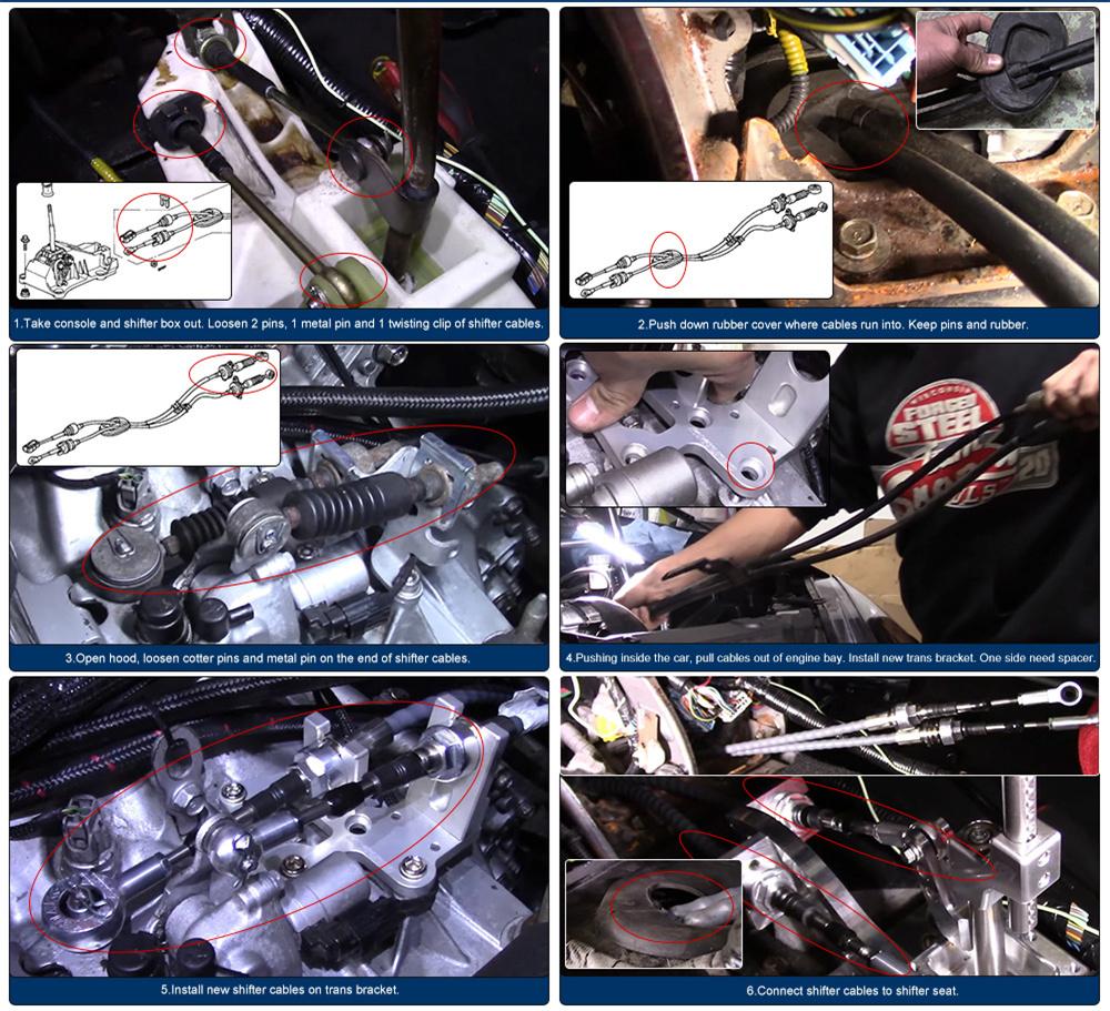 Shifter Cables Shift Linkage For 02-06 RSX K20 K24 K Swap Series EG EK Civic