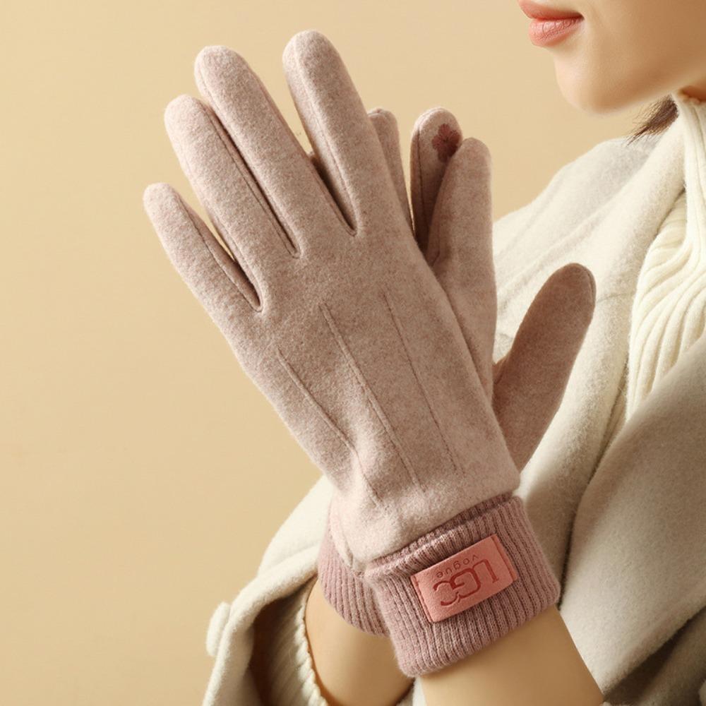 

Warm Winter Gloves Full Finger Driving Mittens New Skiing Gloves Women Men рожевий
