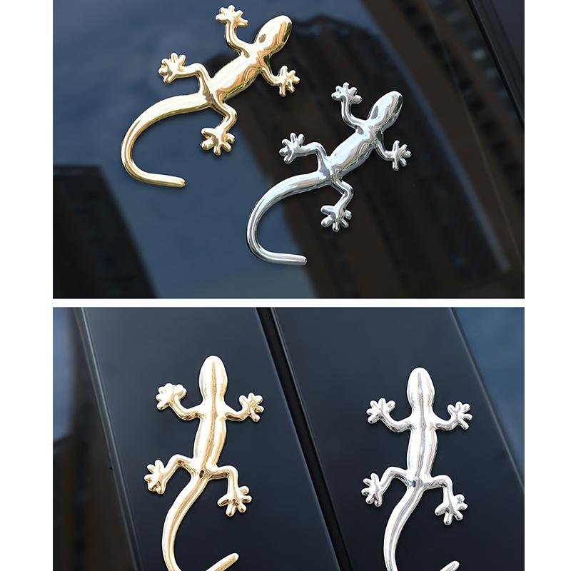 Kreativer Eidechse Gecko Autoaufkleber 3D Metallemblem Abzeichen Auto Motorrad Styling Aufkleber Decals Tier Dekoration Auto Zubehör