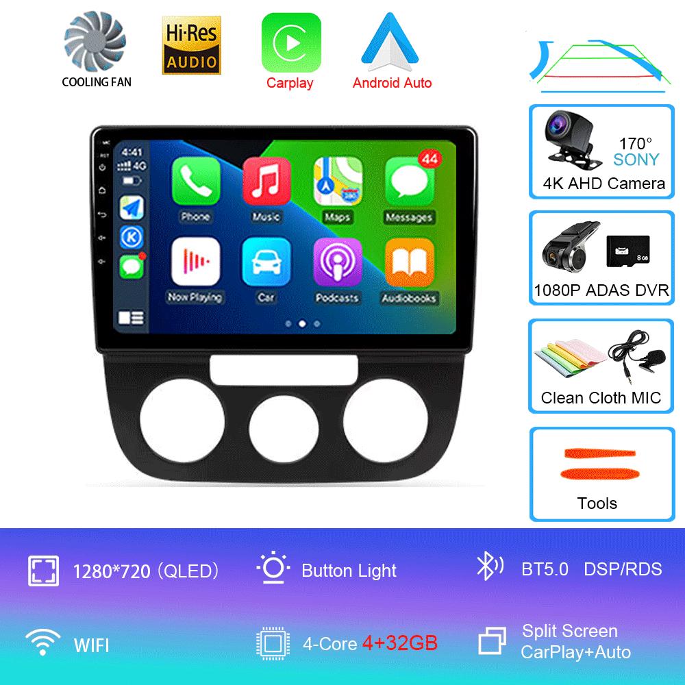 Radio auto Android 14 Carplay Auto pentru Volkswagen Jetta 5 2005 2006 2007 2008 2009 2010 GPS Multimedia Player 4G Unitate principală stereo