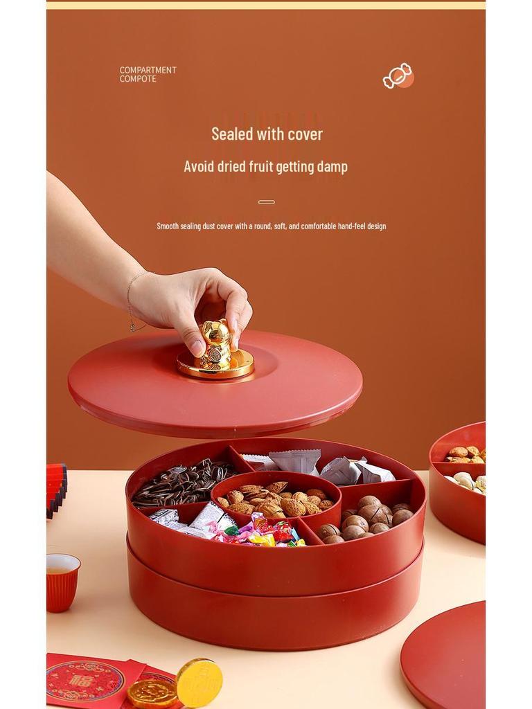 Zuhause Wohnzimmer Obst- und Snack-Präsentationsbox - Festliche Obstplatte & Süßigkeitenbox