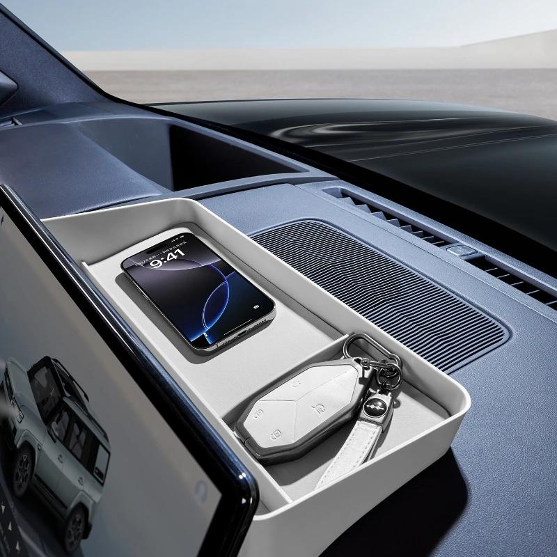 Center Console Screen Rear Storage Box for BYD Leopard 7 Titanium 7 Anti-Slip Dashboard Hidden Interior Storage Accessory