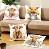Cute Highland Cow Pillow Case Home Decor Throw For Sofa Bed Car Room Decor Gift Idea
