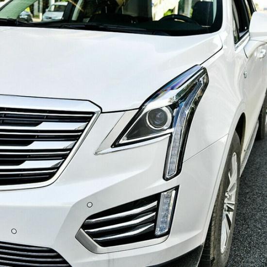 For Cadillac XT5 2016-  Chrome Front Fog Light Bottom Strip Cover Trim 6pcs