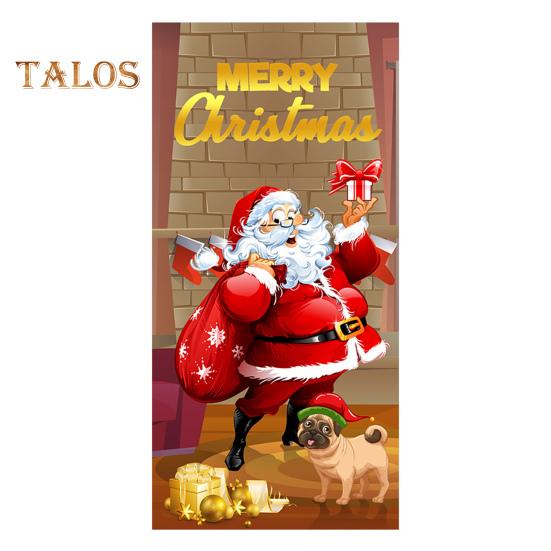 

Рождественский баннер на дверь, украшение на дверь Санта-Клауса, Веселое Рождество, Новый год, подвесной баннер для семейных встреч, праздничные атрибуты
