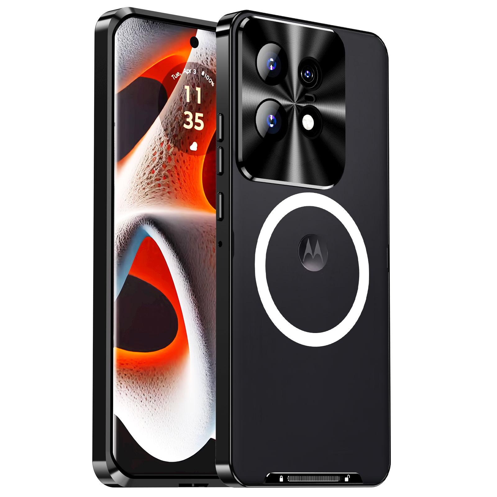 

Магнитная серия Magic Shield для Motorola Edge 50 Pro 5G Чехол ТПУ+Металл Матовый чехол для телефона Black