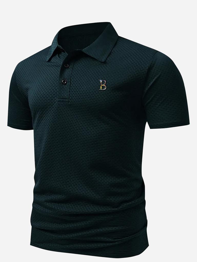 Heren Poloshirts 3 Knopen Casual Werk T-shirts Sneldrogend Korte Mouw Golfshirt voor Buiten
