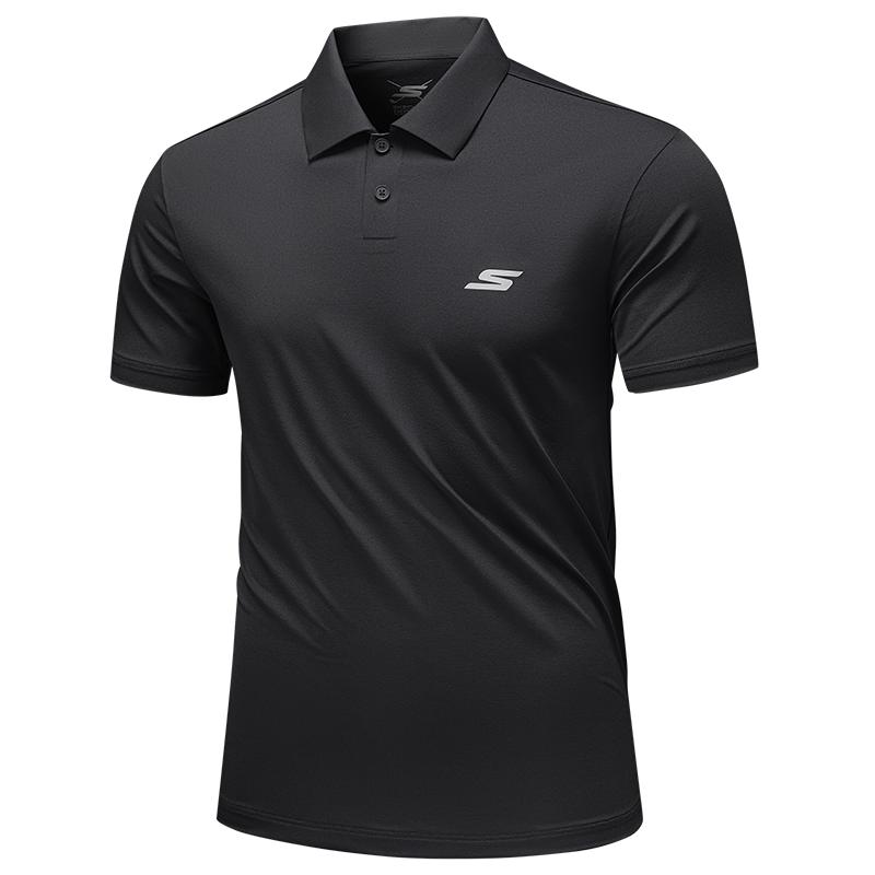 Skechers Breathable Skin-Friendly Casual Outdoor Fitness Walking Running High Elastic Commuting Versatile Short Sleeve Polo Shirt P225M277-002K M