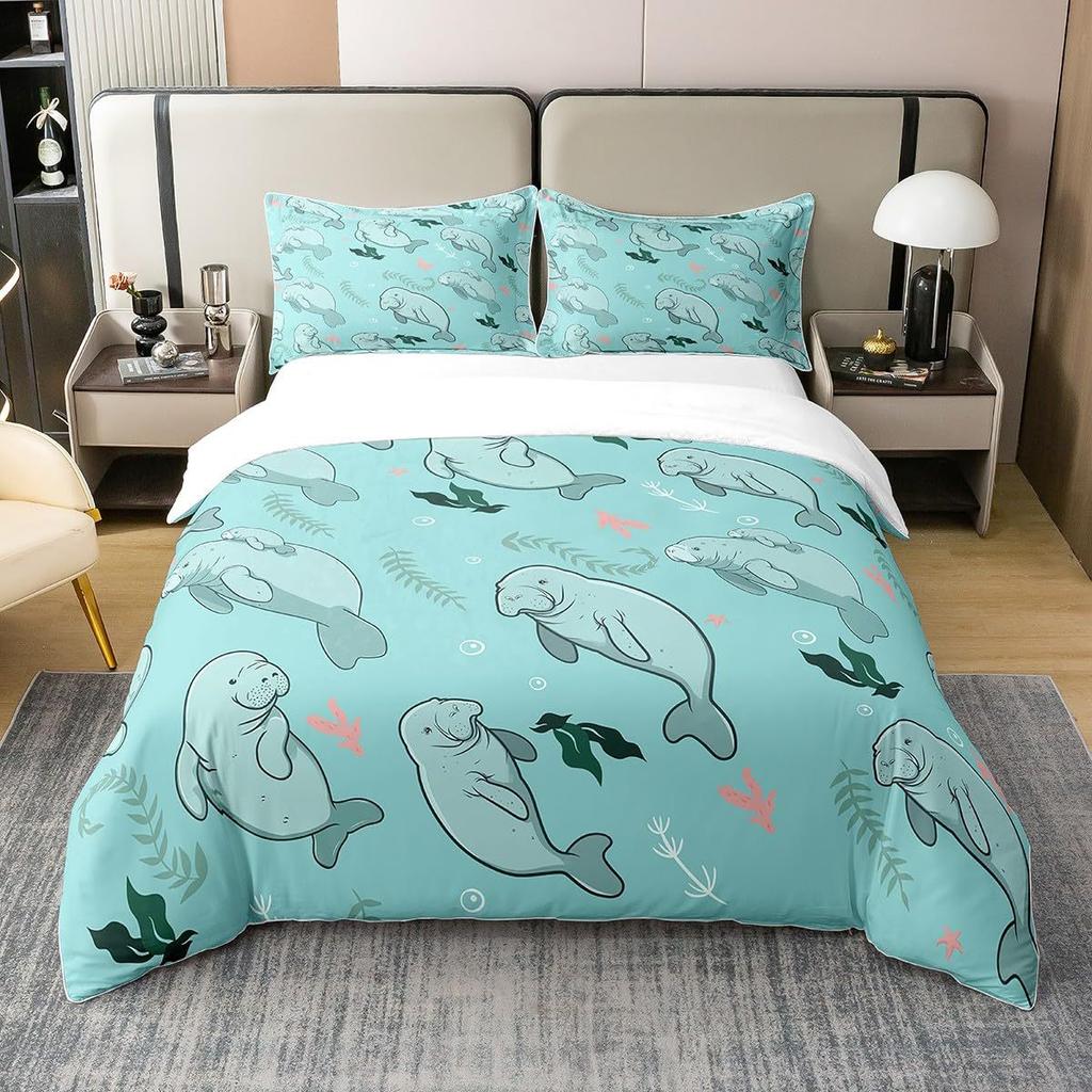 Warm Animated Down Comforter Set Bedding Set 3-piece Duvet Cover Set