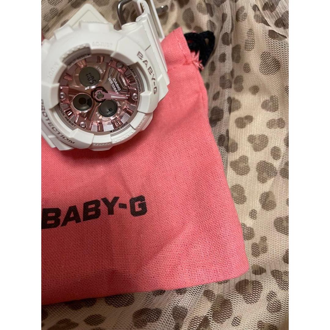 BABY-G digital watch white/pink gold