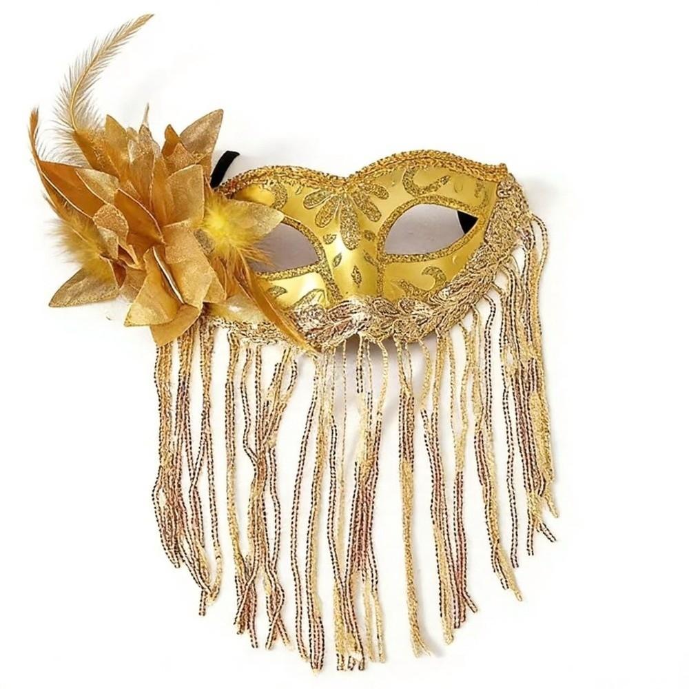 Mysterious Half Face Mask Tassel Design Party Mask Fashion Fox Mask  Masquerade