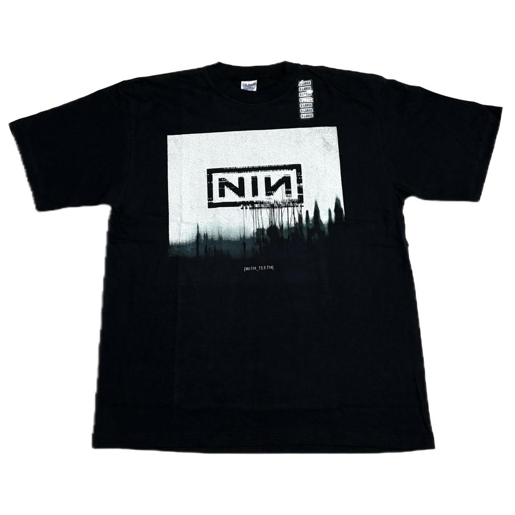 Vintage NIN Nine Inch Nails With Teeth 90s Band Y2K Metal XL T-Shirt REPRINT