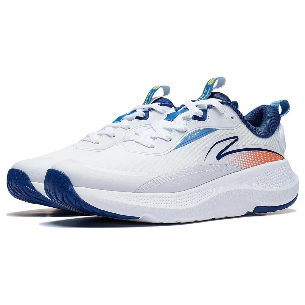 Li Ning SOFT ELEMENT Comfortable Cushioning Breathable Low top Casual Shoes Men's Standard White AGLT179-3