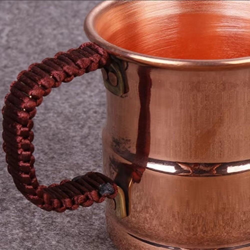 Weave Handle Moscow Water Mule Thickened Design Copper Beer Mug Thickened Pure Copper Mug Home Use