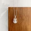 Copper Guanyin Pendant With Shape Vintage Necklace Men Women Bohemian Style Chain Jewelry