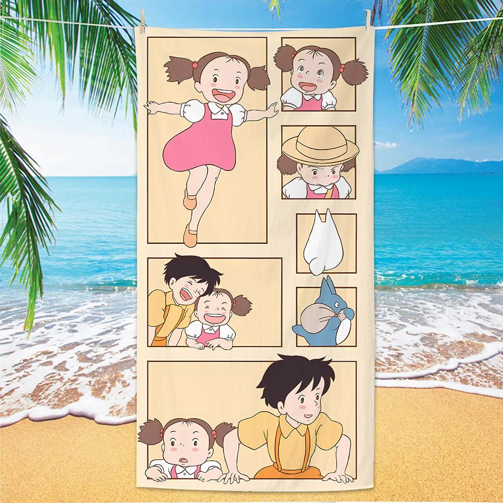 Send Cartoon Animation Chinchilla Beach Towel Microfiber Digital Printing Quick-Drying Beach Towel