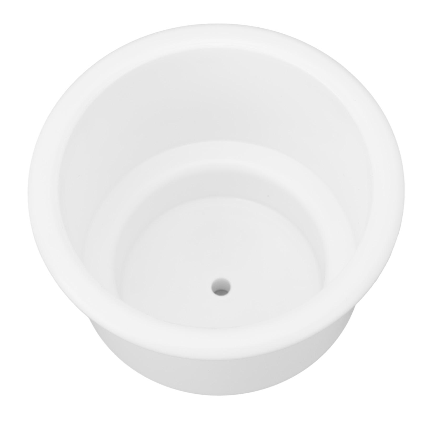 

Cup Drink Holder with Drain Hole Easy to Clean Smooth Surface Recessed Drink Holder for RV Yacht Truck White белый