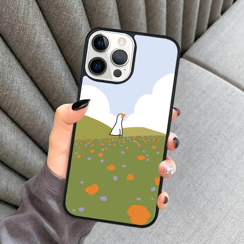 Funny Cartoon Duck Phone Case For iPhone 17 Air 16 16e 15 13 14 Pro Max 11 12 Plus 2022 MAX Shell Cover coque