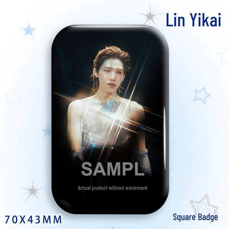 Thai Star PP Lin Yikai Konzert Support-Abzeichen: Lasergeschnittenes quadratisches Broschenornament