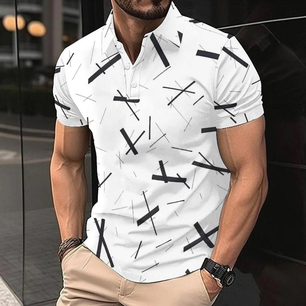 

Summer sports men s polo shirt with fashionable short sleeves S