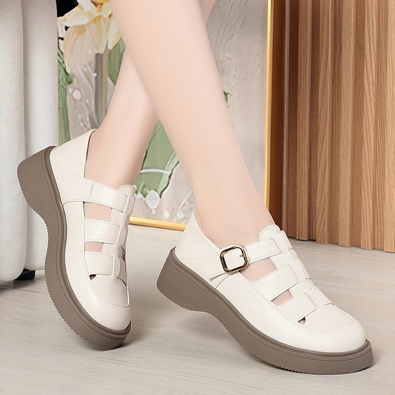 Summer Baotou Hollow Thick Bottom Roman Sandals for Women