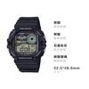 CASIO STANDARD series 100 meters waterproof fashion sports Quartz resin strap men's watch black dial WS-1700H-1AJF