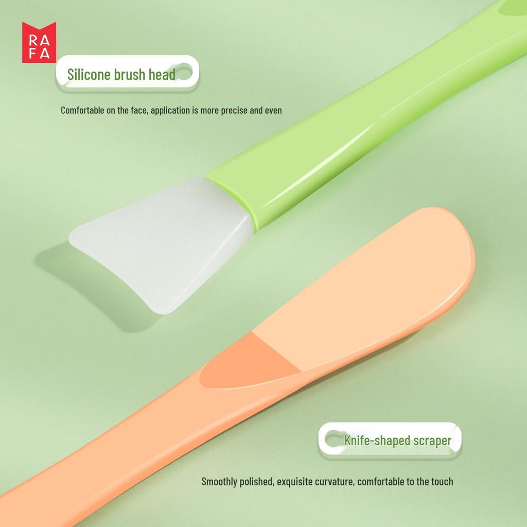 Lafa Silikonový štětec na masku s dvojím použitím se špachtlí a aplikátorem ve tvaru vějíře
