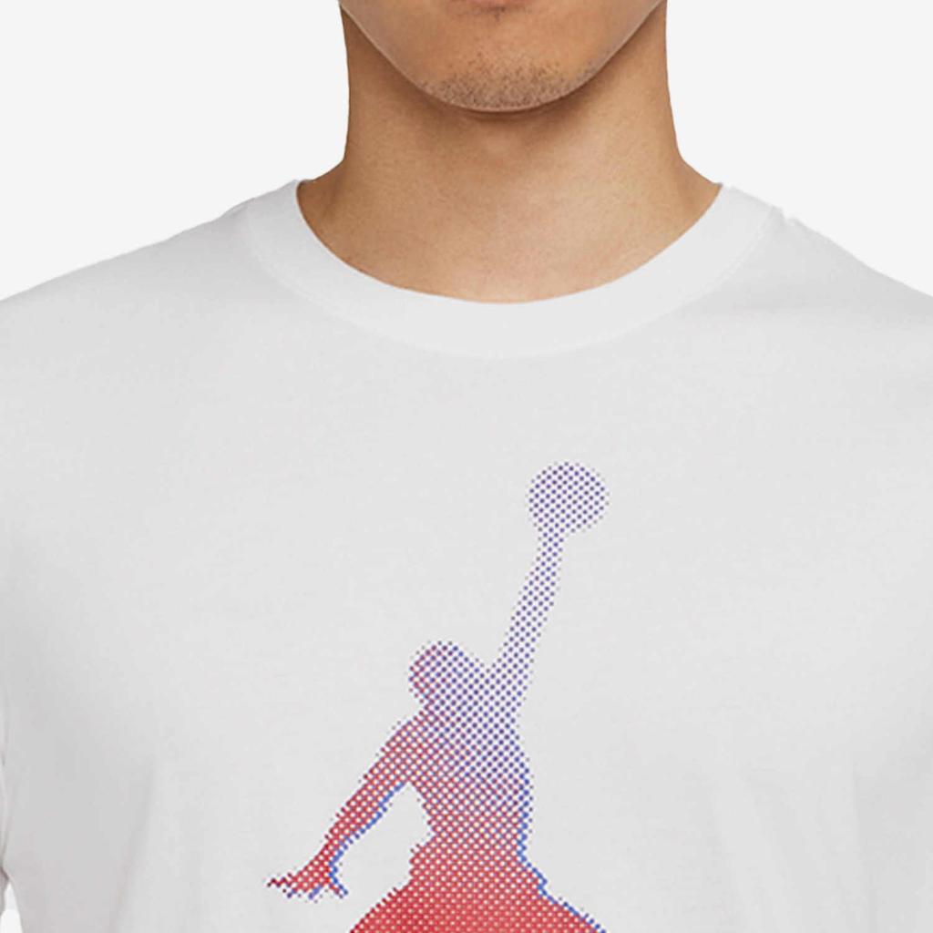 Jordan T Shirts Men's White Crew Neck Moderate Straight Fit DO8905-100
