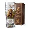 Glass 2026 Highland Cow Commemorative Glass Colored Glass Bottles Vintage Cow Pattern Drinkware for Dining Table Birthday