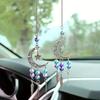 2pc a Set of Dreamcatcher Moon Beaded Wind Chime Hanging Ornaments for Car Home Window Decoration