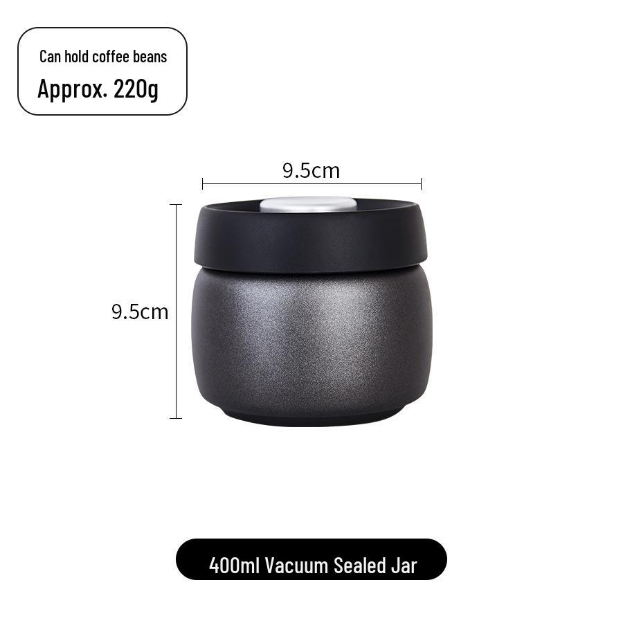 Press-Type Vacuum Sealed Coffee Storage Can, 304 Stainless Steel, Light-Blocking, Low Oxygen Fresh-Keeping