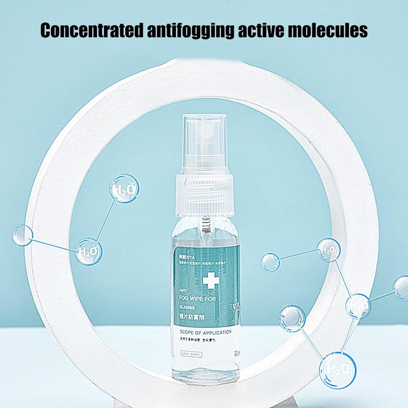 Anti-Beschlag-Spray 30ml Entnebler Linsenreiniger Spray Anti-Beschlag-Mittel Tragbar Langanhaltendes Entnebler-Spray für Brillen Spiegel Schutzbrillen