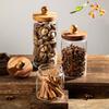 Glass Sealed Jar Spice Grains Large Dust-proof Storage Acacia Wood Cover Food Coffee Moisture-proof Storage