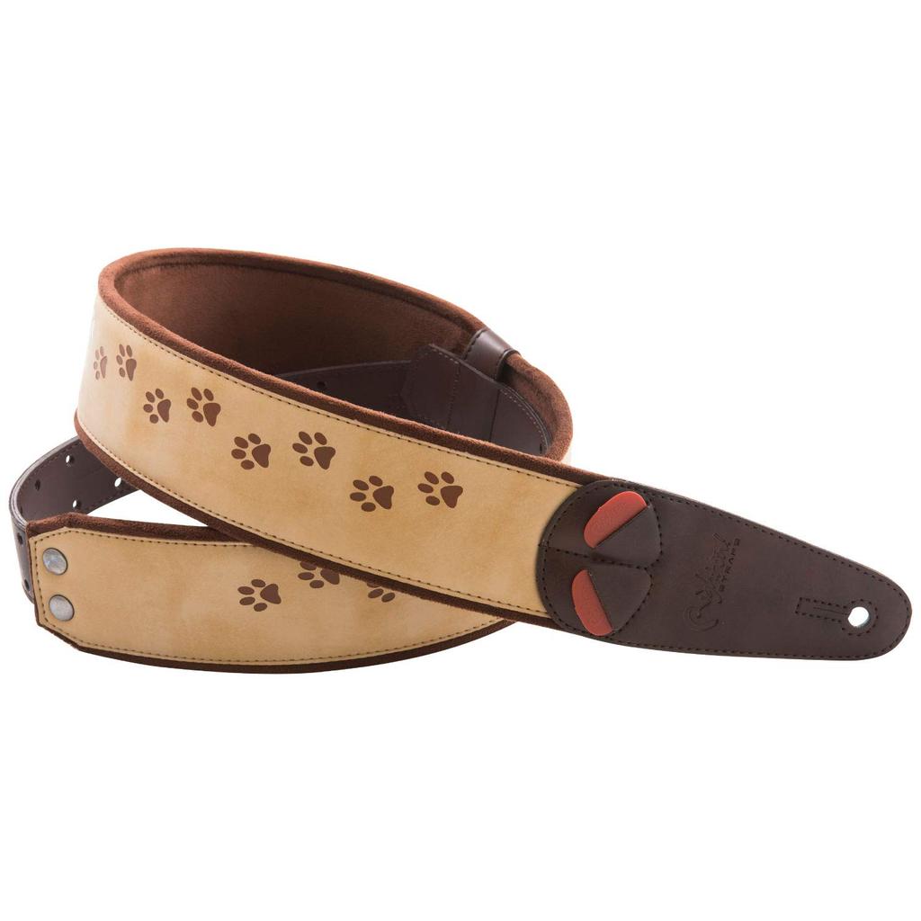 STRAPS Width Length Brown Cat RightOn! Guitar/Bass Strap, 6cm, 95-145cm,