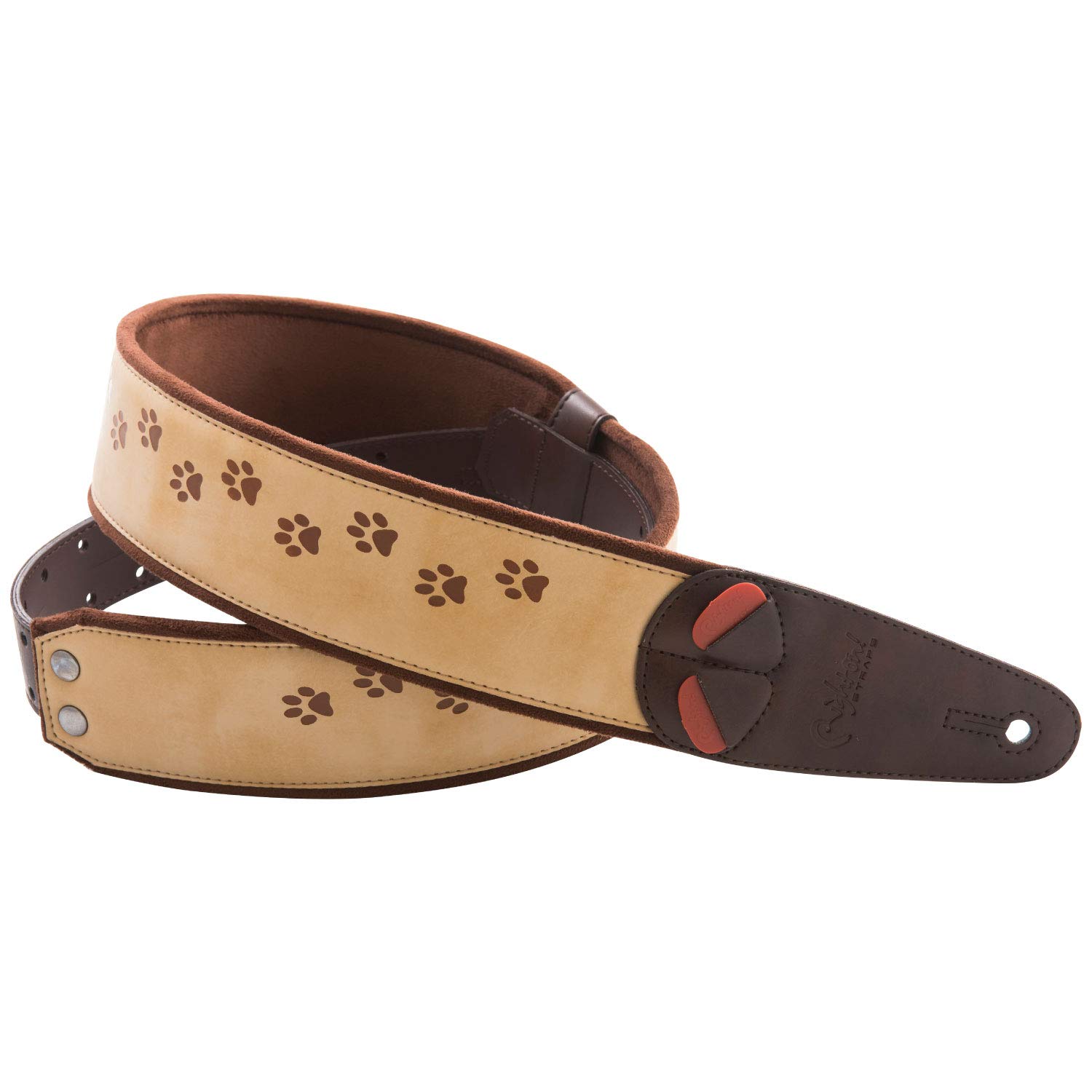 

RightOn STRAPS GuitarBass Strap Width 6cm, Length 95-145cm Brown Cat