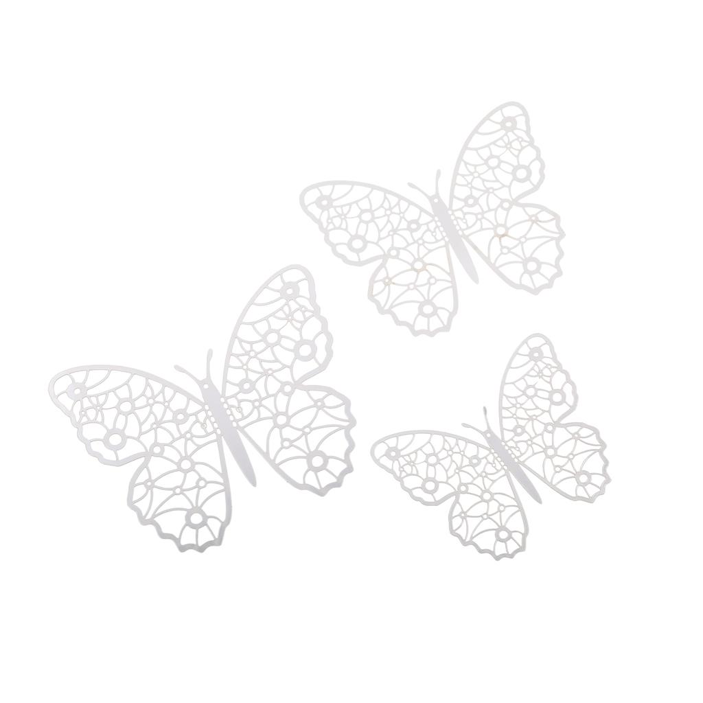 12pack/lot Graceful Lines And Vivid Molding-3D Butterfly Cake Topper For Birthday Party Decoration