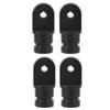 4Pcs Nylon Nylon Eye End Cap Black Bimini Top Fitting Round Inside Eye End Cap Marine Boat